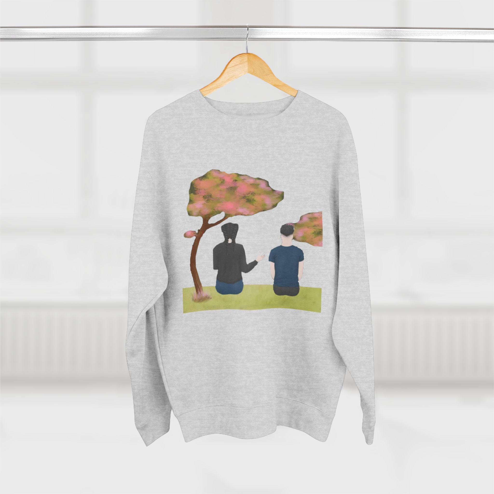 Parents with Children in Fall | Unisex Crewneck Sweatshirt